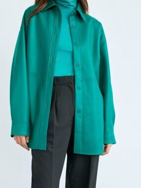 BABATON Faux Leather Pelli Shirt Jacket